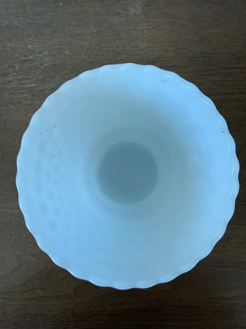 Vintage Hobnail Milk Glass Planter Vase - Anchor Hocking Fire King - Picture 3 of 6